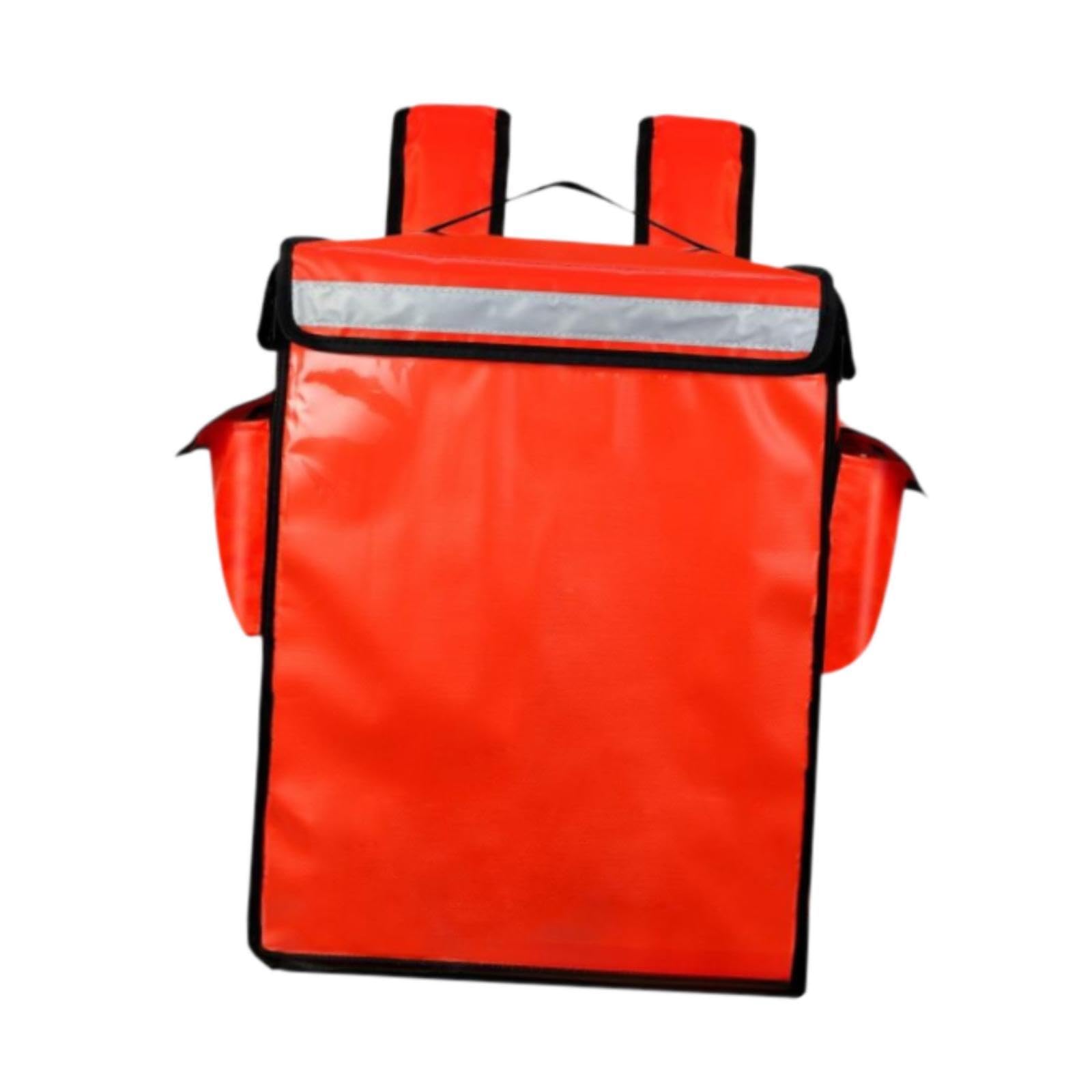 Mochila de Reparto Aislada, Bolsa Aislante, Bolsa Calentadora de Pizza, Transportín Térmico de Alimentos para El Hogar, Rojo, Individual