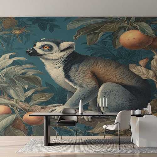Papier peint lémurien intissé pour masquer les défauts des grands murs - 6