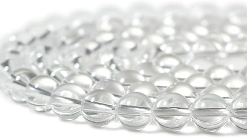 60 cuentas redondas sueltas de cuarzo blanco transparente natural de 0.236 pulgadas (0.236 in), piedra energética de cristal para fabricación de disponible en Yaxa Costa Rica