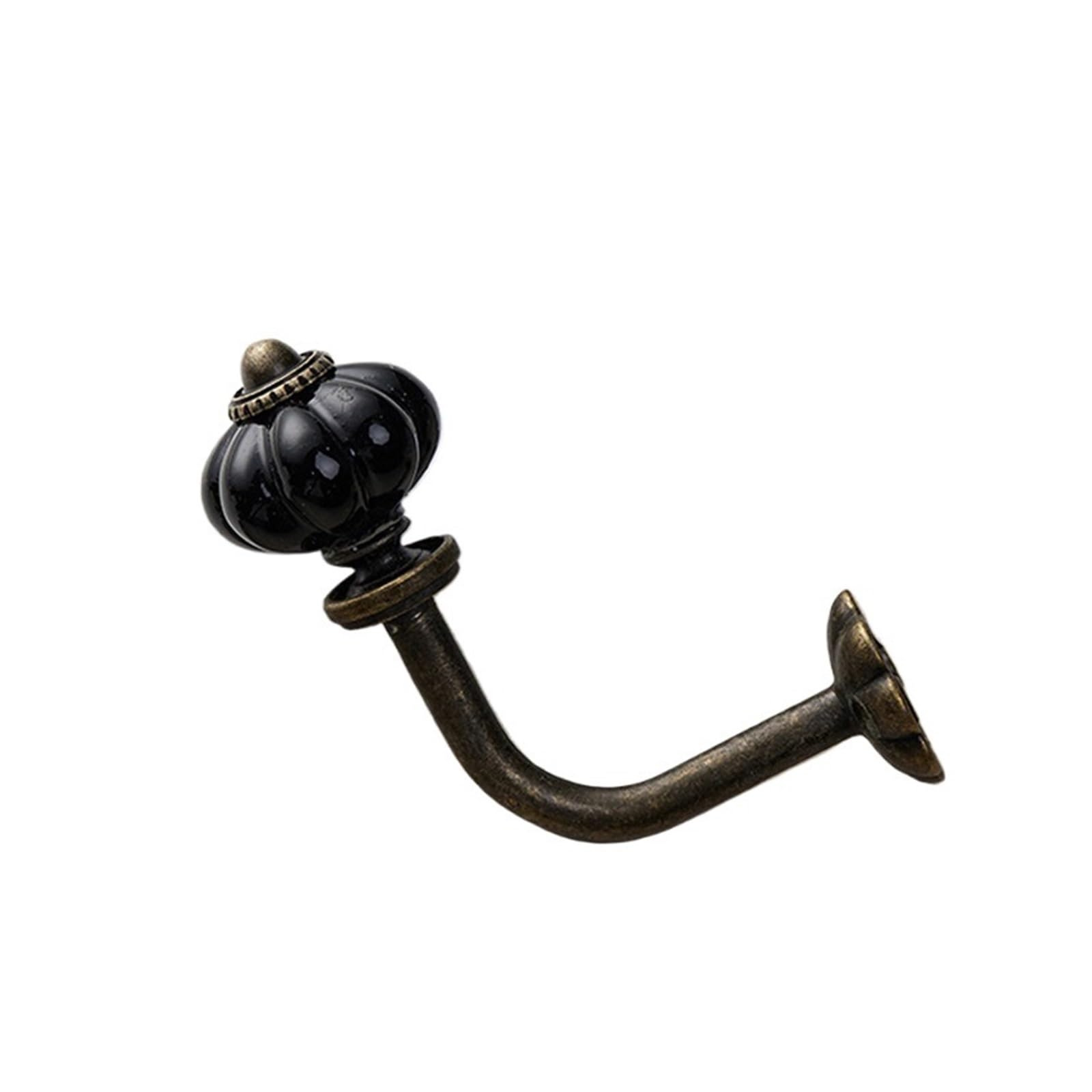 Dvmsief H Coat Ooks Alloy Anging Ook Wall Mounted Curtain Olders Ome Living Room Bedroom Clothes Coats Anger Ceramic Pumpkin Storage(H)