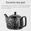 Electric Tea Maker with 2 Tiers, 3L Stainless Steel Kettle and 1L Ceramic Teapot, Heat Preservation and Automatic Power-Off Function for Tea and Coffee