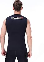 Vista 3 de Chaleco de neopreno para hombre, 0.118 in, sin mangas, para surf, canoa, buceo, buceo