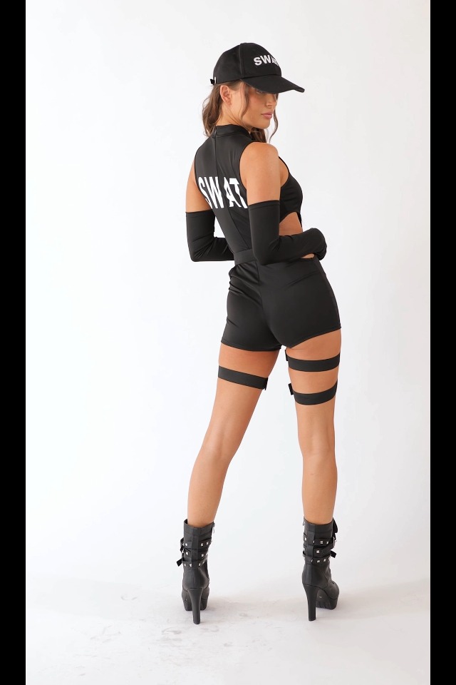 knee length dresses for ladies Spooktacular Women Sexy SWAT costume - Adult main image 0
