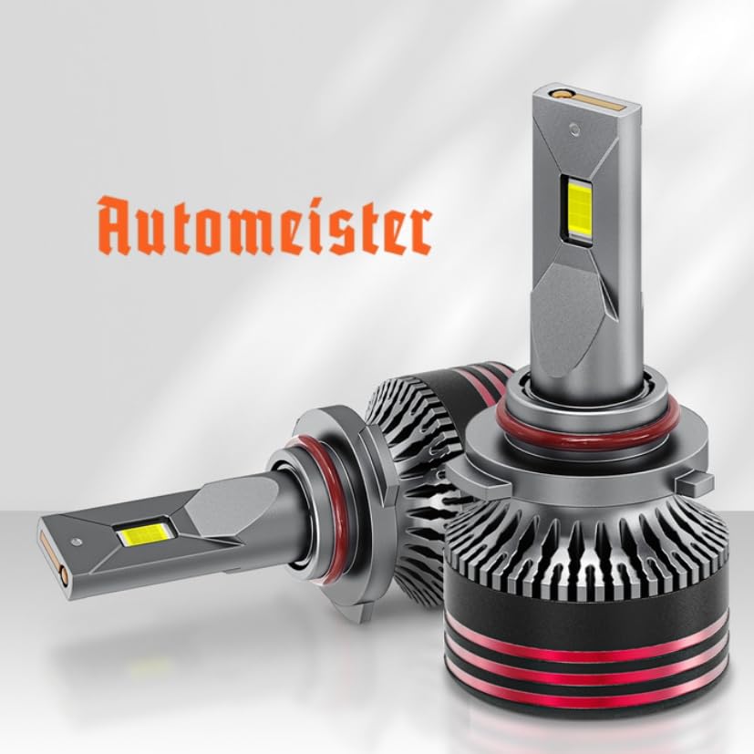 AUTOMEISTER 140W H11/H8 Light Bulbs – 48,000LM 6500K Cool White, IP68 Waterproof, Built-in Cooling Fan, Plug & Play, Pack of 2