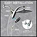 High Pressure Rain Shower Head: Upgrade Shower Heads with Handheld Spray Combo with Fixed Showerhead and 10 Sprays Handheld Shower Head, Detachable Shower head Built-in Magnetic Docking and Power Jets