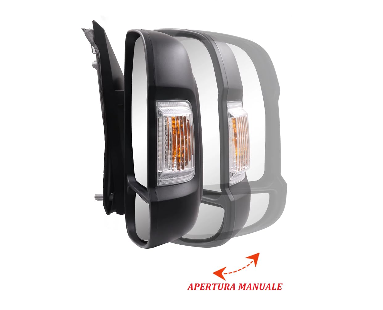Specchietto Elettrico Destro CAMPER DUCATO Retrovisore Termico DX Dal 2006-2024 Braccio lungo,Sbrinamento rapido,Freccia Integrata