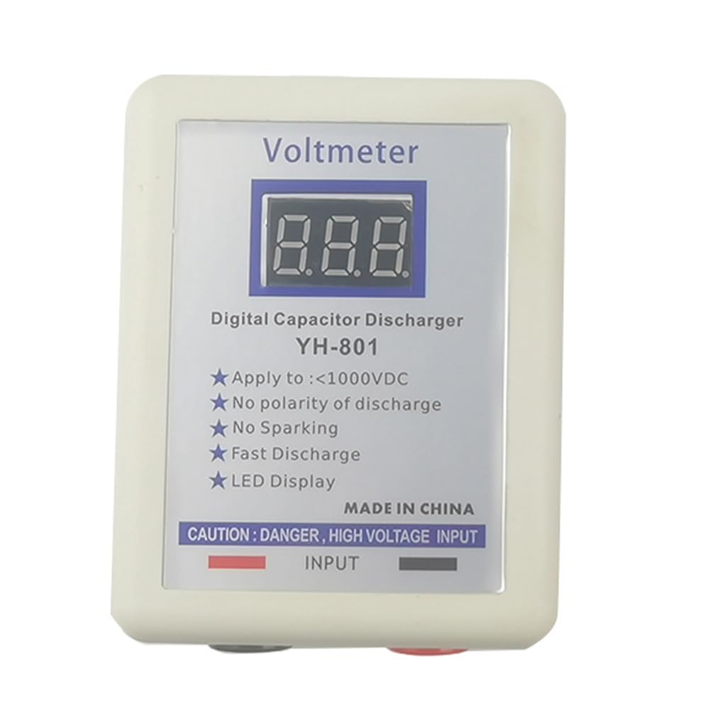 Littimoon 800V Digital Capacitor Voltage Tester Fast Discharger High Volt Discharging Tool Electronic Repair Display Matenance