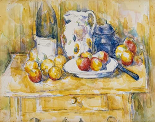 Peinture sur toile fruits sur un buffet Cézanne 60x90cm SERENDIPITP