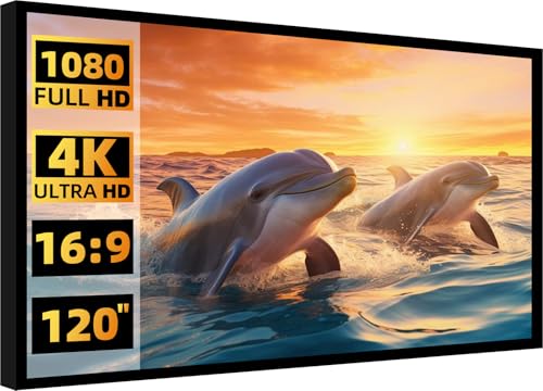 Pantalla para proyector fija 120 pulgadas 16:9 blanca