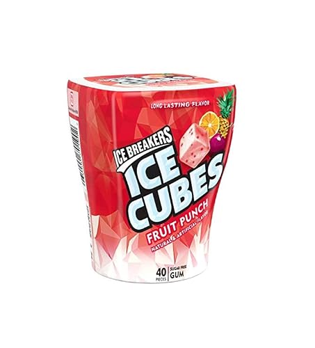 ICE BREAKERS ICE CUBES, (1) Piña Colada & (2) Fruit Punch Flavor, Sugar Free Breath Mint Chewing Gum, 3.24 oz Bottles - LIMITED EDITION - Great For Holidays, Parties, Gifts & More ! (3 Count)