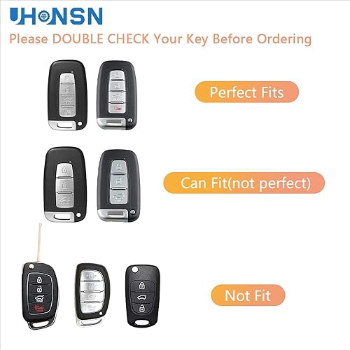 Miniatura 2 de UHONSN Funda para llave de Hyundai y Kia de TPU suave con llavero para mujeres, protector compatible con Elantra GT, Genesis, Santa Fe, Veloster,