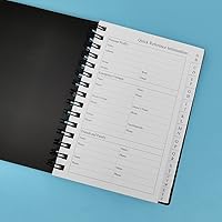 Vista 2 de Libro de direcciones telefónicas y cumpleaños con pestañas, libreta de registro de direcciones para contactos, con números de teléfono, direcciones