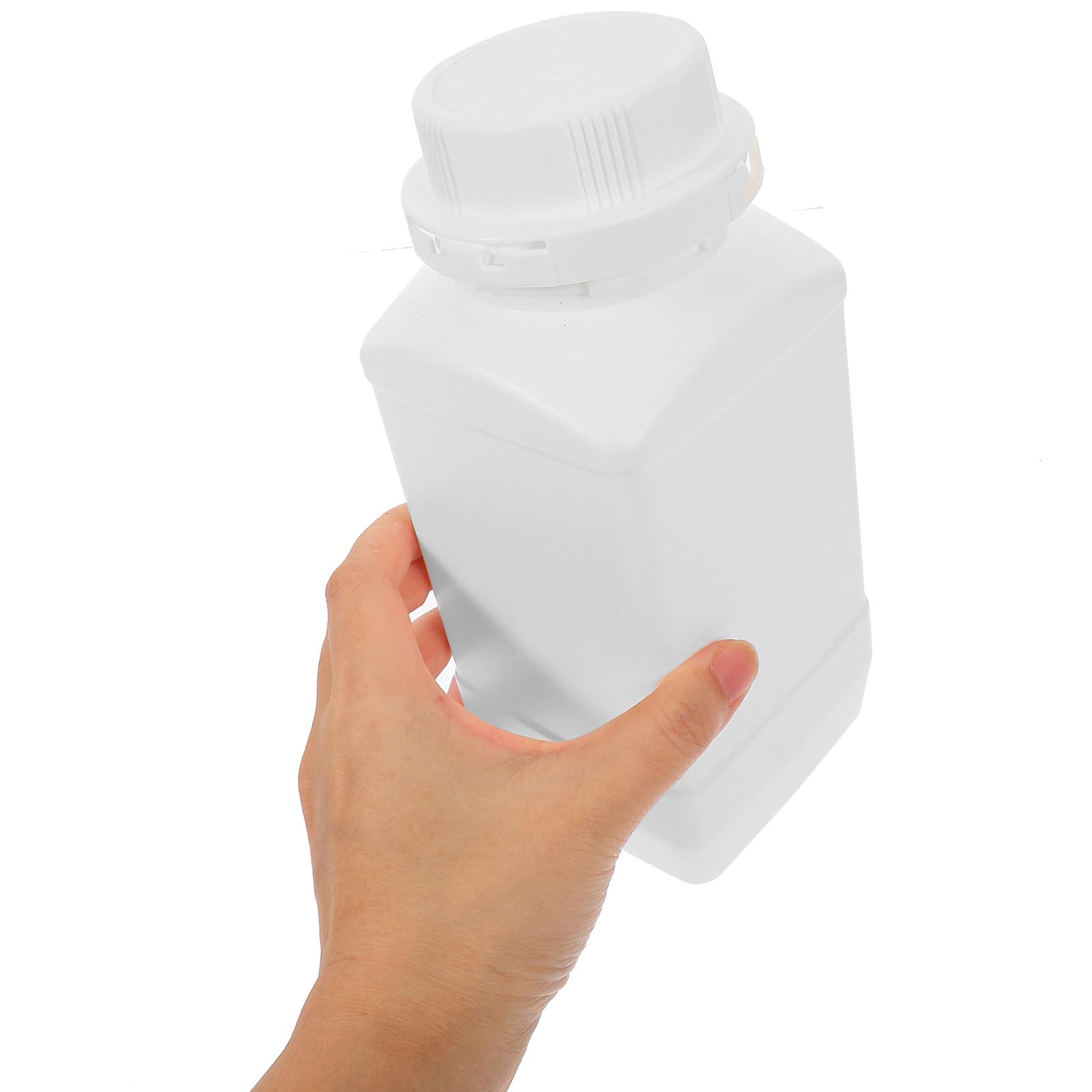 2 szt. 1 l szerokie usta butelki na odczynniki chemiczne solidne plastikowe kwadratowe pojemniki do przechowywania próbek laboratoryjnych i eksperymentów