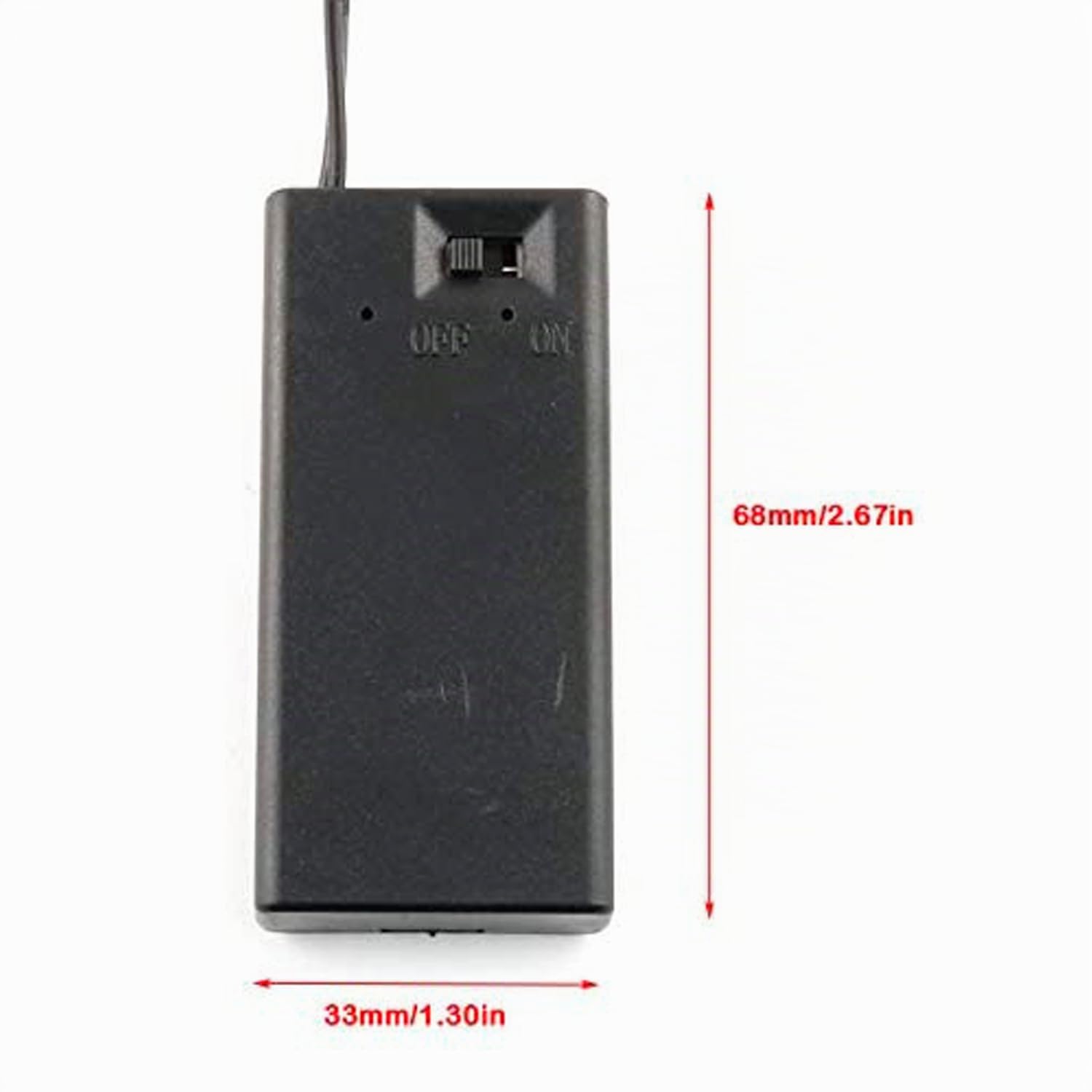 CABLEPELADO Porta batterie 9 V con coperchio | Supporto batteria 6LR61 | Include cavo da 200 mm | Tensione totale: 9 V (9 V per batteria) | Adatto per Arduino | Connettore DC 5,5 x 2,1 mm.