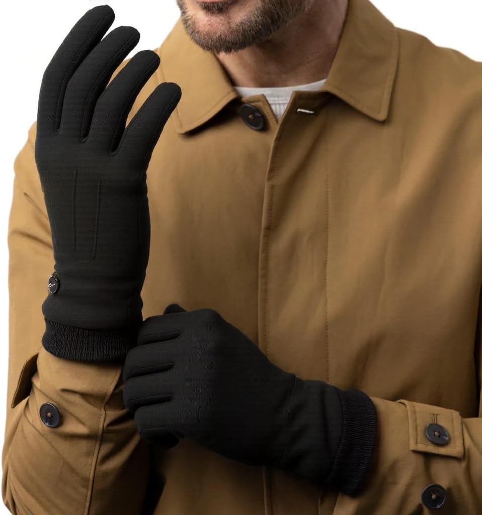 Winter Warm Fleece Gloves for Men - Lighweight Thermal Touchscreen Snow Gloves for Cold Weather - Image 2