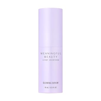 Meaningful Beauty Glowing Serum, Daily Skin Care for Women, Lightweight Hydrating Face Serum, Anti-Aging Formula with Melon Leaf Stem Cell Technology & Vitamin C, Travel Ready, 0.5 Oz