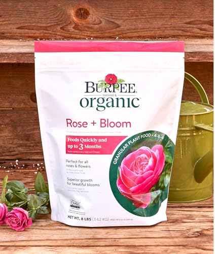 Image of Burpee Organic Bloom Granular All-Natural Food for Roses and Flower Plants | Ideal for Container Gardens, Beds or Bushes, 4 lb, 4lb. Bag