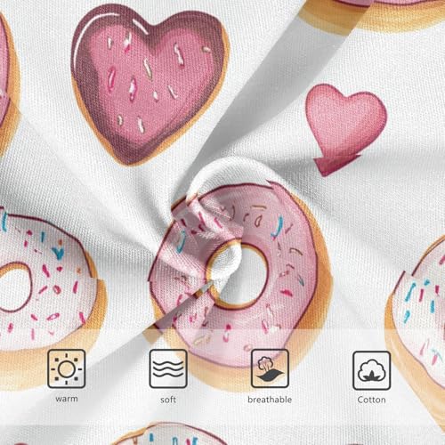 Wusikd Doughnuts Girls' Underwear Cotton Hearts Girls Briefs Soft Toddler Underwear 2T3