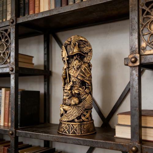 Estatua de Resina de Dioses de la Mitología Nórdica Odin miniatura 6