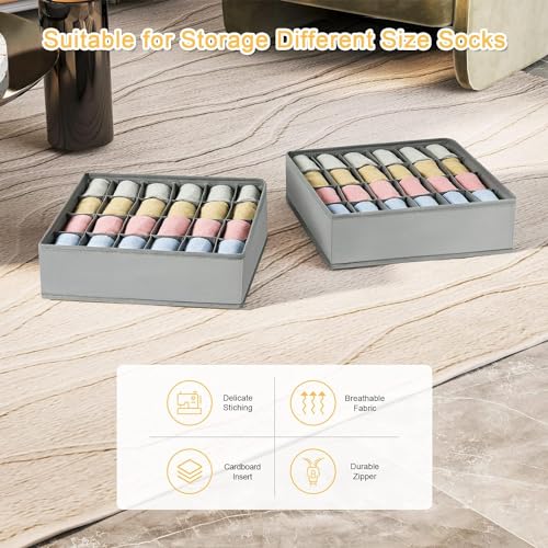 Image of Joyoldelf Pack of 2 Storage Boxes for Underwear and Other Small Accessories
