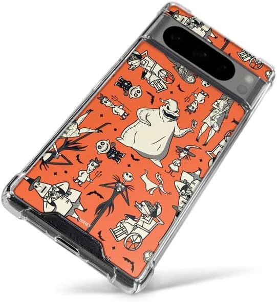 Skinit Clear Phone Case Compatible with Google Pixel 8 Pro - Officially Licensed Disney The Nightmare Before Christmas Character Pattern Print Design