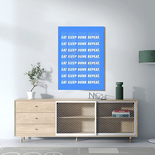 Toile Sneakerhead Eat Sleep Dunk Repeat Tableau Graphique Impression Haute Définition - 3