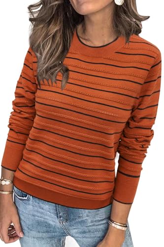 Image of Arach&Cloz Women's Soft Knit Sweater Fall Dressy Casual Pullover Tops