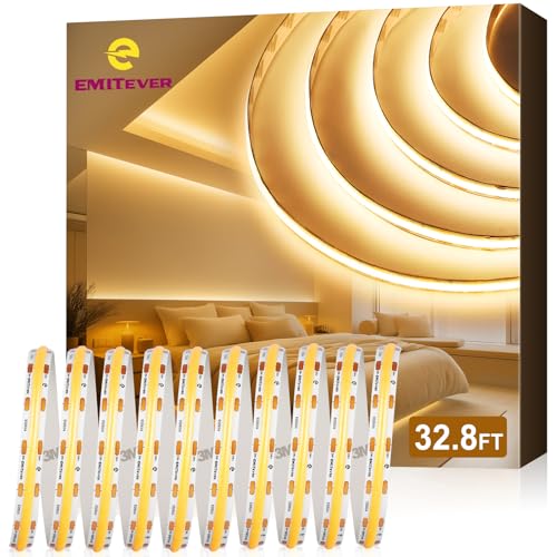 EMITEVER COB LED Strip Lights Warm White 32.8ft