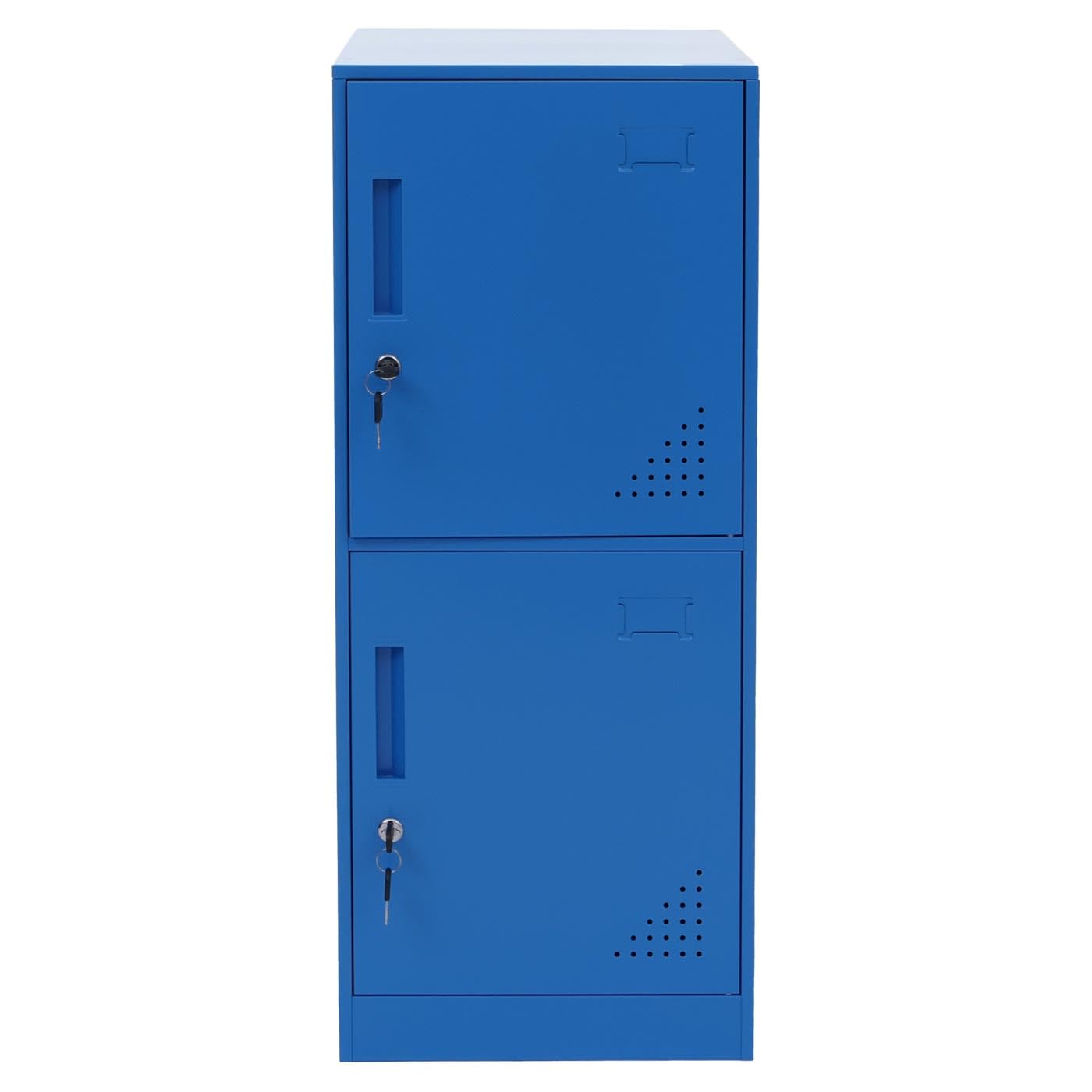 Mendler Spind HWC-P63, Schließfach Wertfachschrank Schließfachschrank 2 Türen, 90x38x45cm Stahl - blau