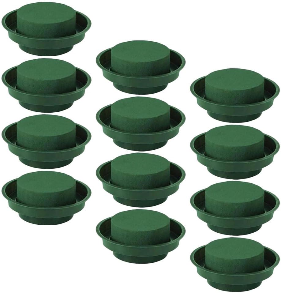 SEWACC 12 Pcs Dry Floral Foam Flower Arranging Foam Blocks Floral Supplies Floral Foam with Bowl DIY Flowers Foam for Flower Arrangements Flower Foam Cylinder Resin Flower Stand