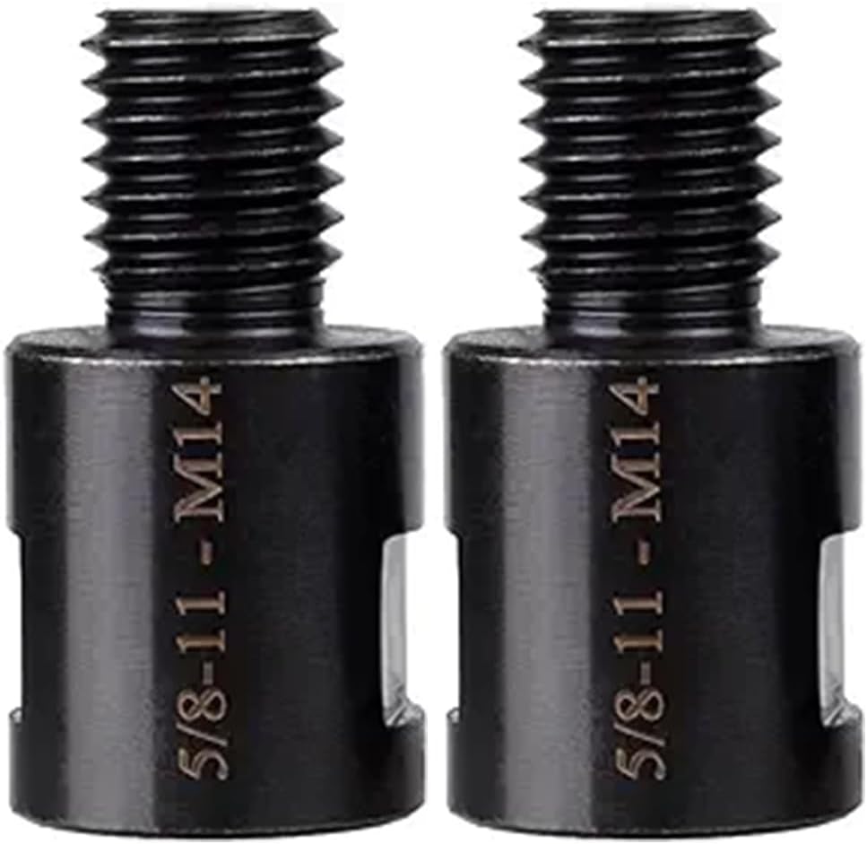 2Pcs 5/8"-11 Female to M14 Male Angle Grinder Attachment, Rotary Polisher 5/8''-11 to M14 Thread Adaptor Converter