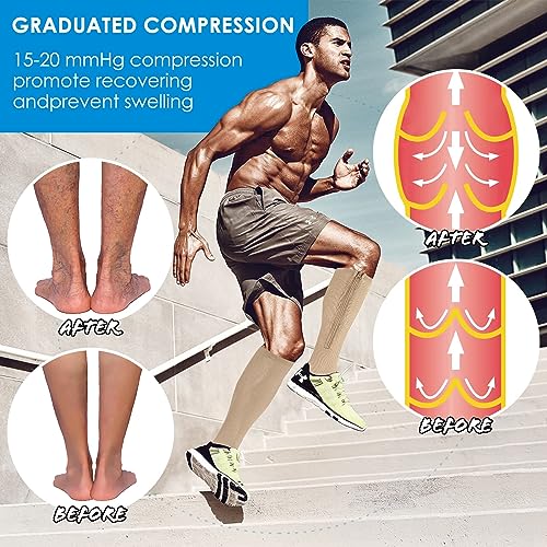 Image of cerpite Zipper Compression Socks, 2 Pairs 15-20 mmHg Closed Toe Compression Stockings for Men Women