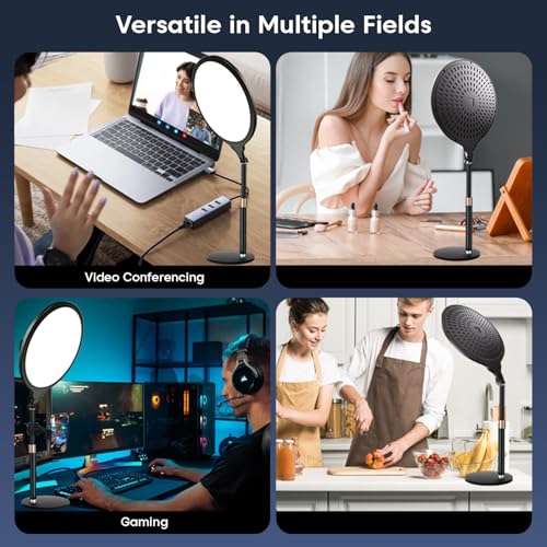 Image of Sounce Adjustable LED Video Light with Extendable Stand | 120 LEDs | 1455 Lumens | 5 Colour Temperatures 3200K-5600K | for Photography, Live Streaming & Content Creation