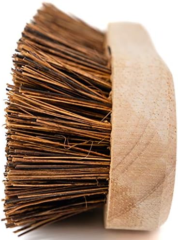 NCaan 2Pc Wooden Bassine Hand Scrubbing Brush-Heavy Duty Hand Scrub-Stiff Natural Bassine Bristles-Stiff Bristle Brush-Floor Scrubbing Brush-Wooden Scrubbing Brush-Stiff Hand Brush-Deck Brush (2)