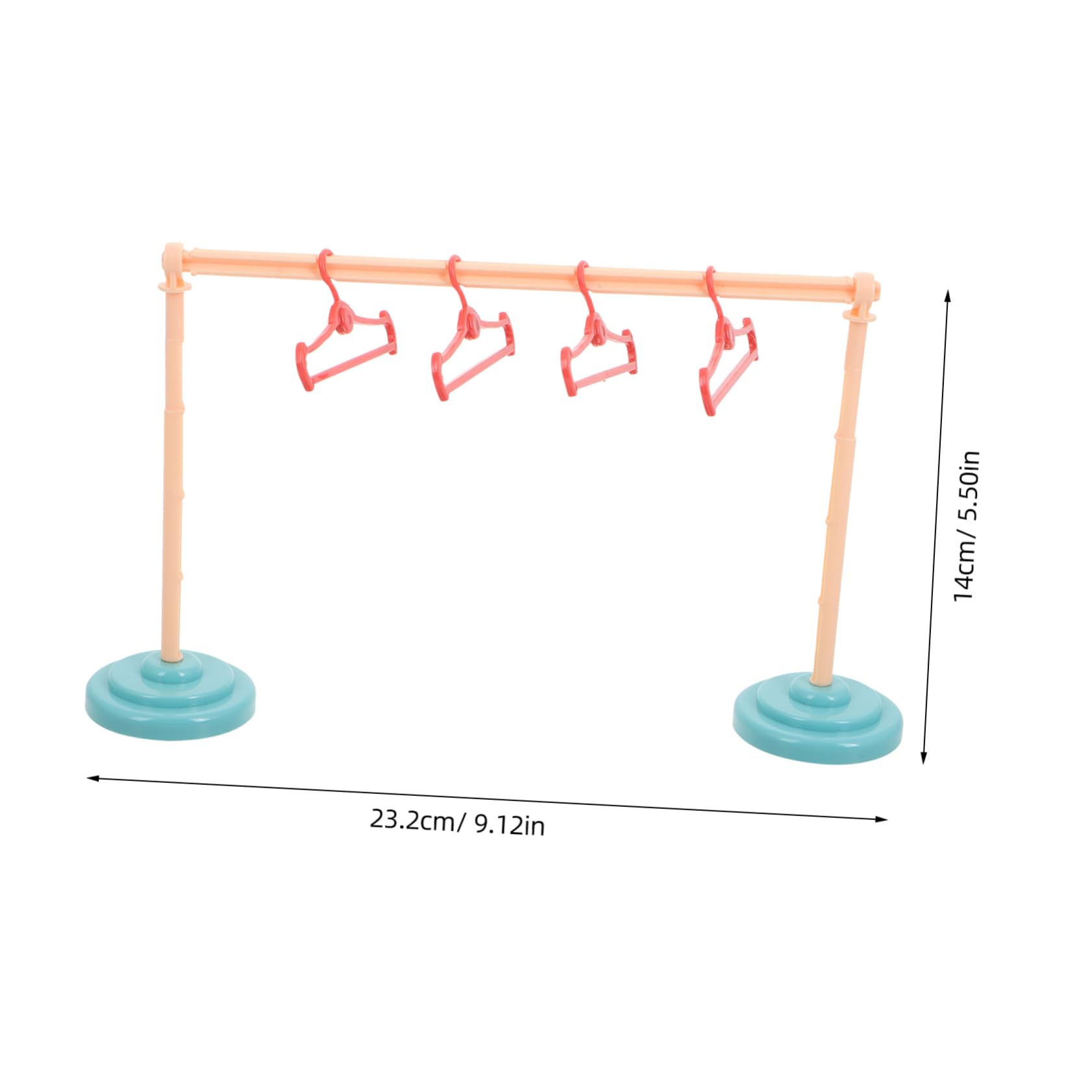 BCOATH Toy Accessories for Toddlers 4pcs Dollhouse Clothing Rack Dressing Storage Boys and Girls's Playroom Organizing Shelf