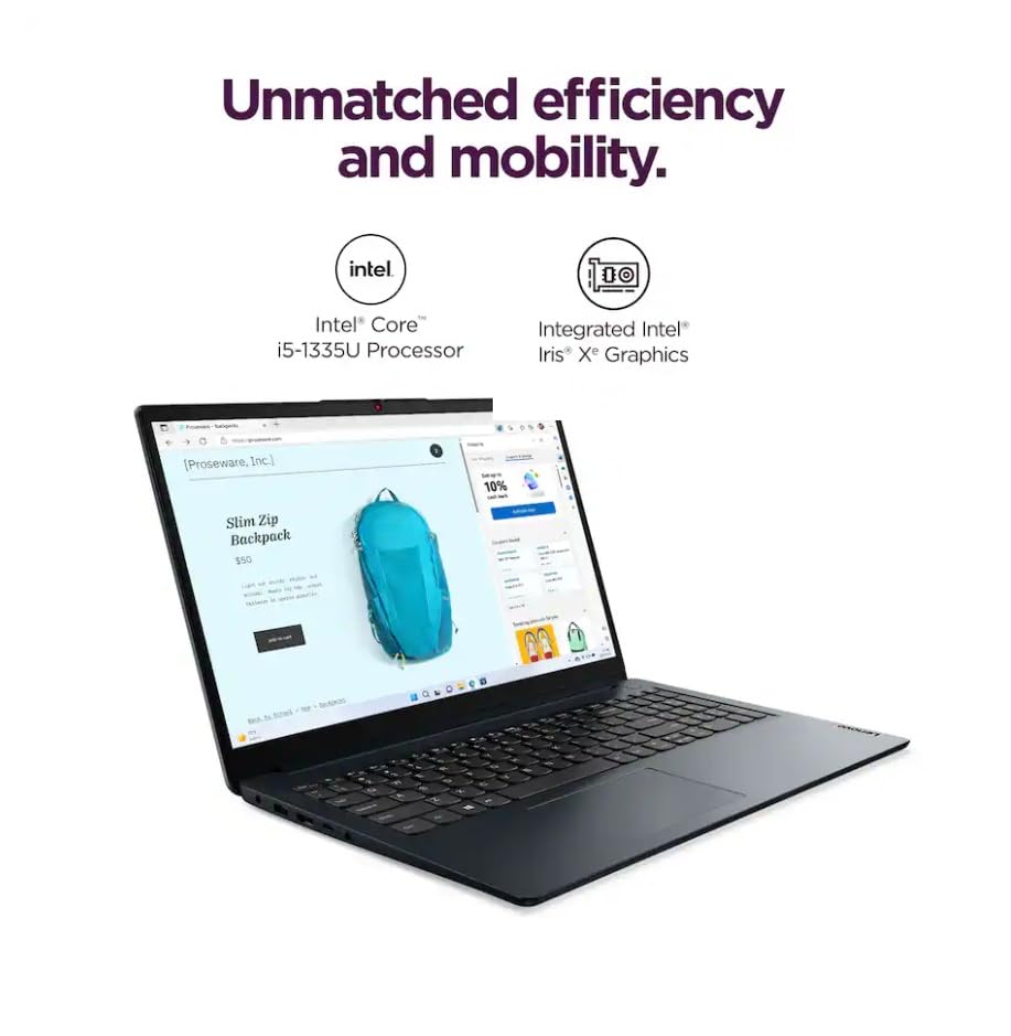 Image of Lenovo 2026 IdeaPad 1i 15.6 inch FHD Touchscreen Laptop,with Lifetime Office,13th Gen Intel Core i5-1335U,16GB RAM, 256GB SSD,Intel Iris Xe Graphics,Win 11 Pro Wi-Fi 6,10 Hr Battery Life Cloud Grey