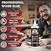 Wood Glue, Strongest Glue for Woodworking, Waterproof Clear Wood Glue for Furniture Heavy Duty, Interior & Exterior Furniture Glue for Crafts, Furniture, Baseboard, cabinets, Door (150g)
