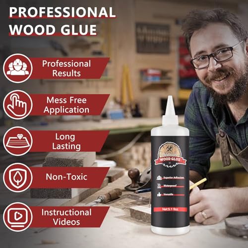 wood glue strongest glue for woodworking waterproof clear wood glue for furniture heavy duty interior amp exterior furniture glue for crafts furniture baseboard cabinets door 150g