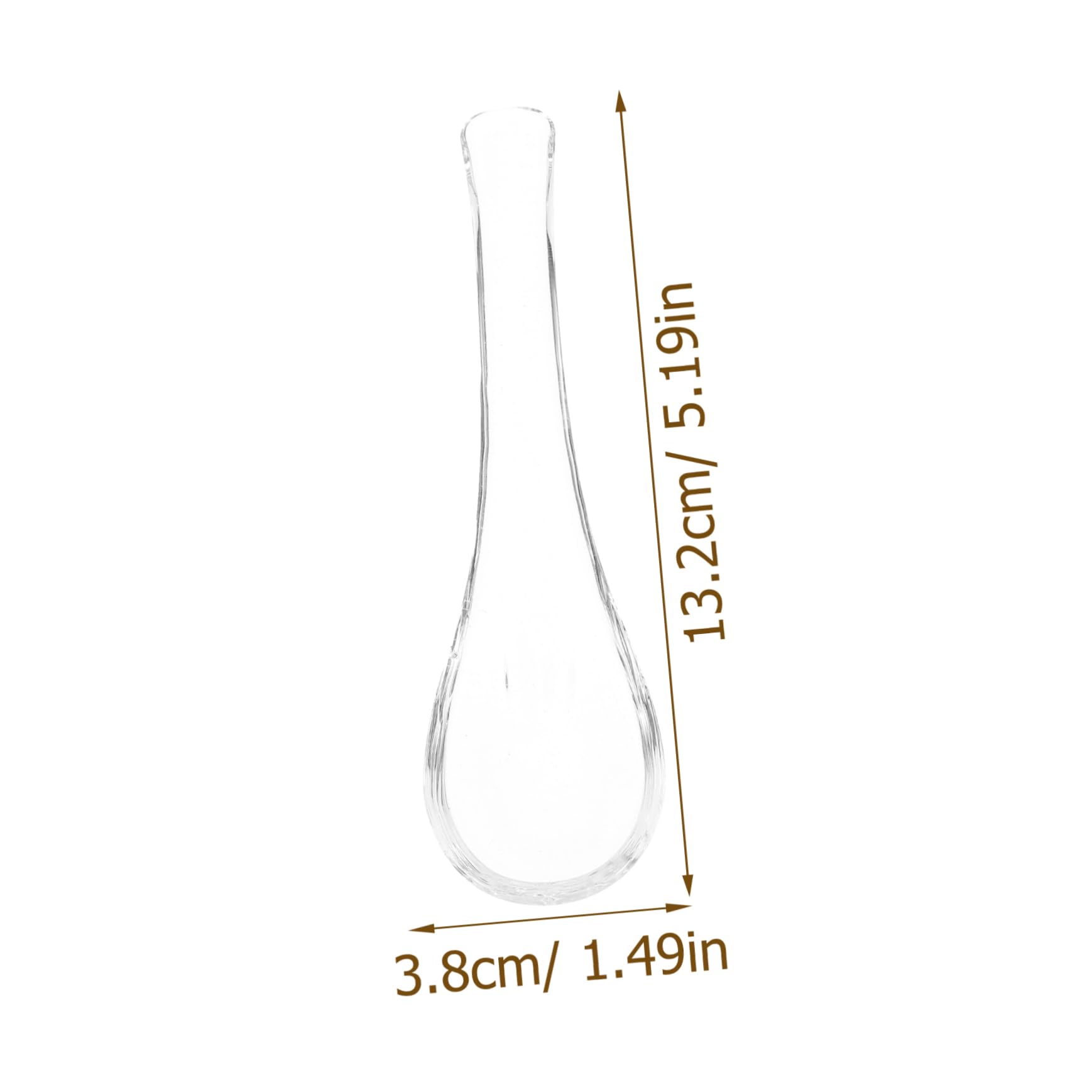 Luxshiny Glass Espresso Spoon Reusable Dessert Spoons for Coffee Tea Ice Cream and More Easy to Clean for Parties and Housewarming