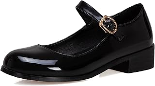 Bellirala Womens Patent Mary Jane Flats Closed Toe Comfortable Shoes