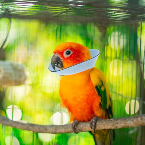 Image of VANZACK Bird Collar Parrot Neck Protector Anti-Bite Picking Collar for Wound Care Microfiber Bird Neck Cover Comfortable Fit for Eating Flying Playing Xs 2.75 in