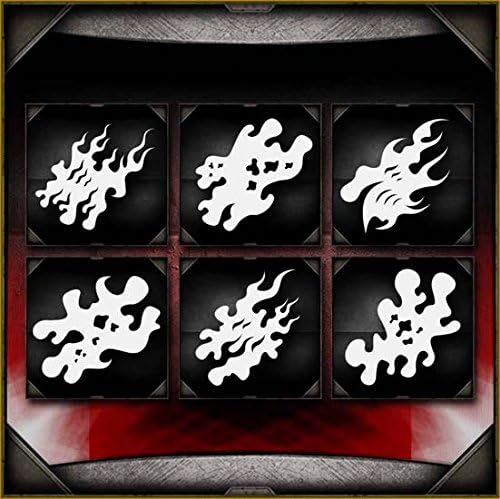 Fire Storm Full Set AirSick Airbrush Stencil Template