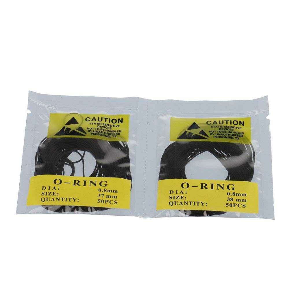 Sanmum Set of 500pcs O Ring Gasket Rubber Seal Washers Set Watch Gaskets kit Replacement O-rings for Watch Back DIY Repair (0.9mm wire dia.)