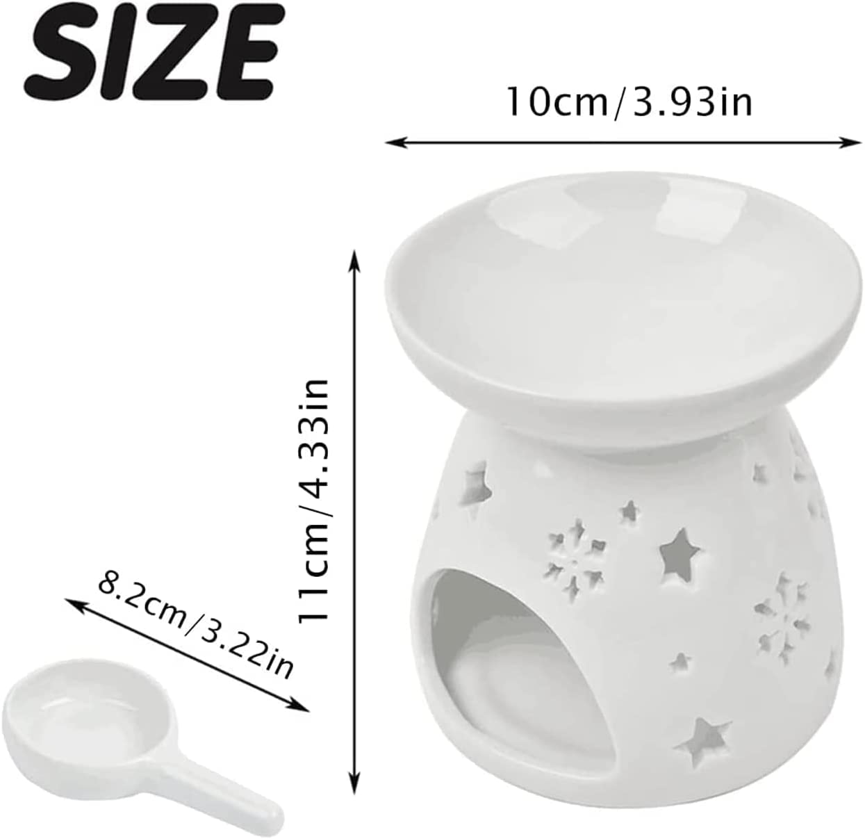 Ätherölbrenner, Ätherisches Öl Brenner Aroma Diffusoren Stern Schneeflocke Form