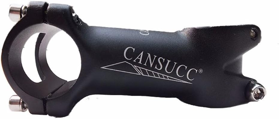 CANSUCC Bicycle Stem 31.8 × 60mm FOMTOR Mountain Bicycle Handlebar Stem Riser Suitable for Road Cycling MTB BMX (Black, Aluminum Alloy)