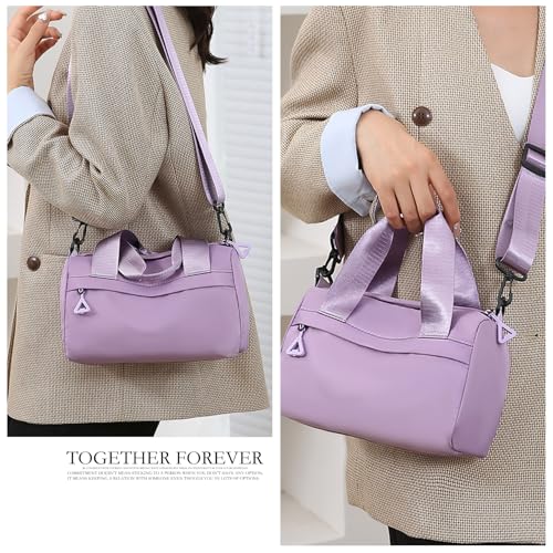 ChuLian Mini Gym Bag for Women Men Small Gym Tote Bag Travel Duffle Bag Cute Workout Sport Bag Purple - Image 7
