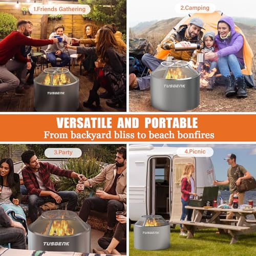 Image of Fire Pit Spark Screen for Solo Stove Range Accessories, 15 Inch Range Shield for Solo Stove Accessories, 304 Stainless Steel Detachable Mesh Fire Pit Spark Protector with Grill Function