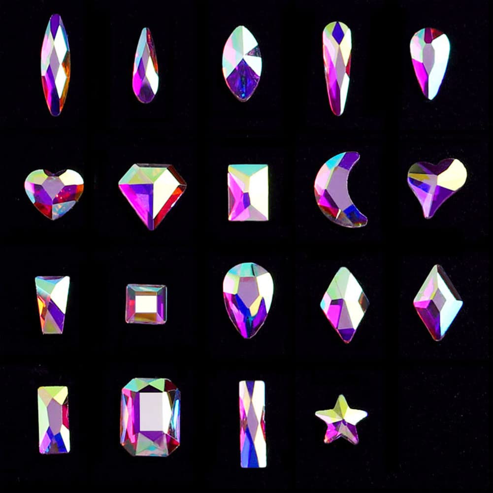 2500 Unids/caja Mixto AB Diamante Cristal En Rejillas 21 Formas Y SS4-SS20 Flatback Nail Art Rhinestone Set Con 1 Pick Up Pen-Australia,12