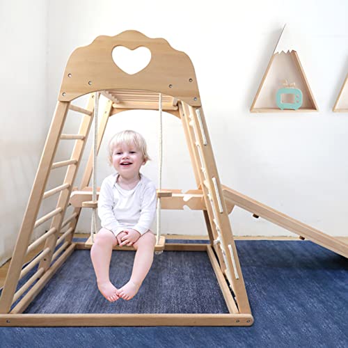 Kleuterschool swing gemaakt van beukenhout klimmen driehoek balans bord kinderen verjaardag kabel klimmen steigers… - Afbeelding 5