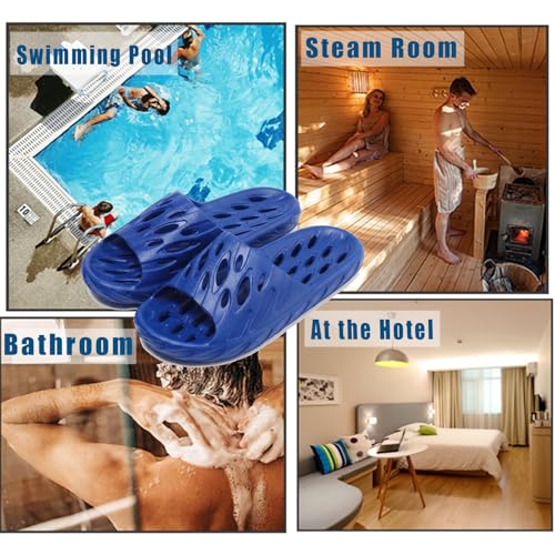 Image of FINLEEO Shower Sandals with Drainage Holes - Quick Drying Bathroom & Gym Slippers for Men and Women